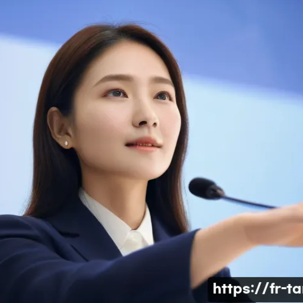 통번역사 통역 품질 관리 - **Prompt**: A highly empathetic female conference interpreter, mid-delivery, wearing professional an...
